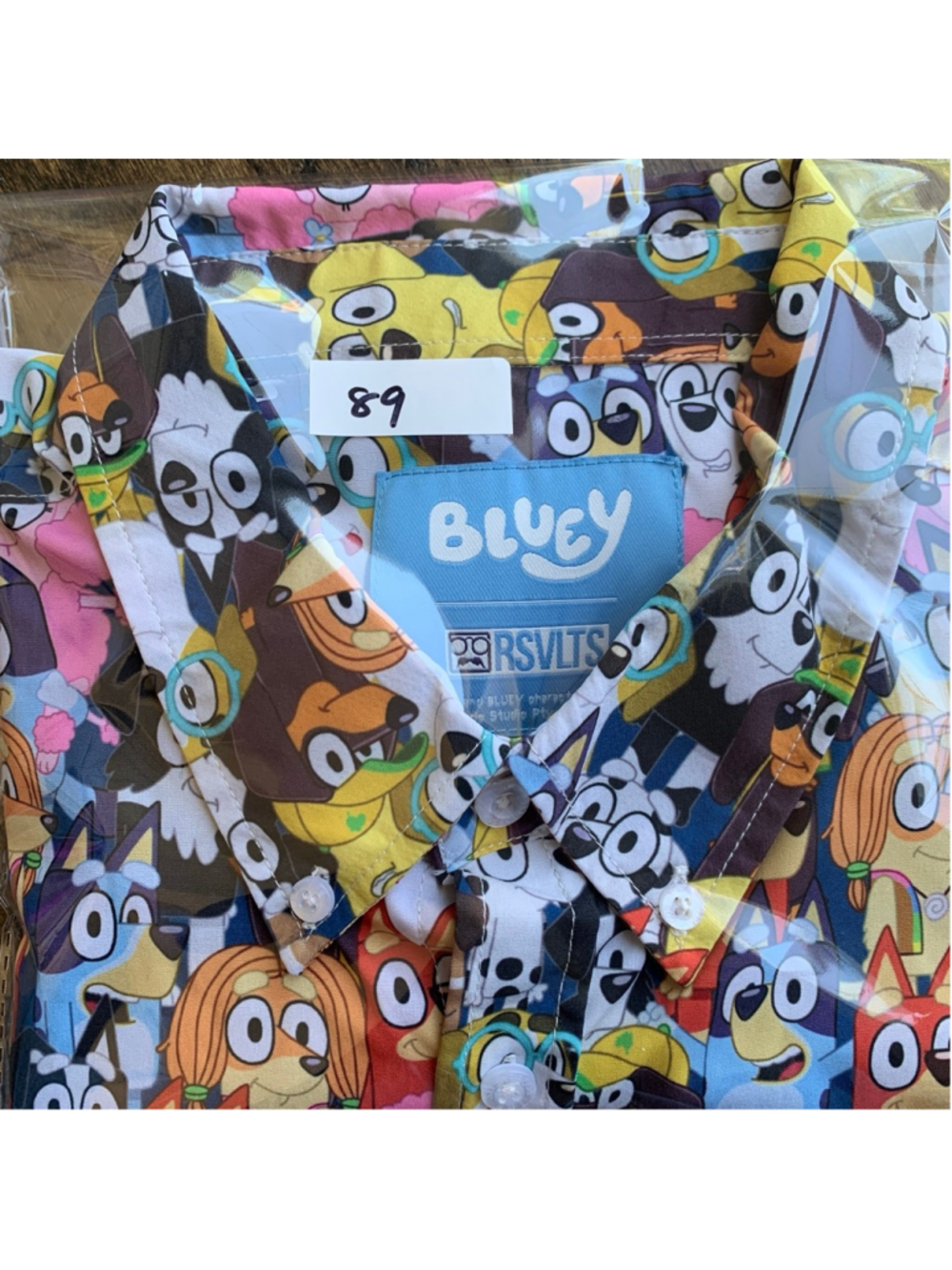 RSVLTS x Bluey Shirt Size XL Primary Pals Print Short Sleeve Kunuflex Stretche - Picture 12 of 12